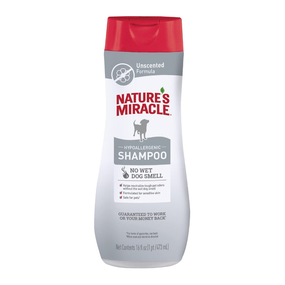 Nature’s Miracle Hypoallergenic Shampoo for Dogs  16 Ounces  Unscented