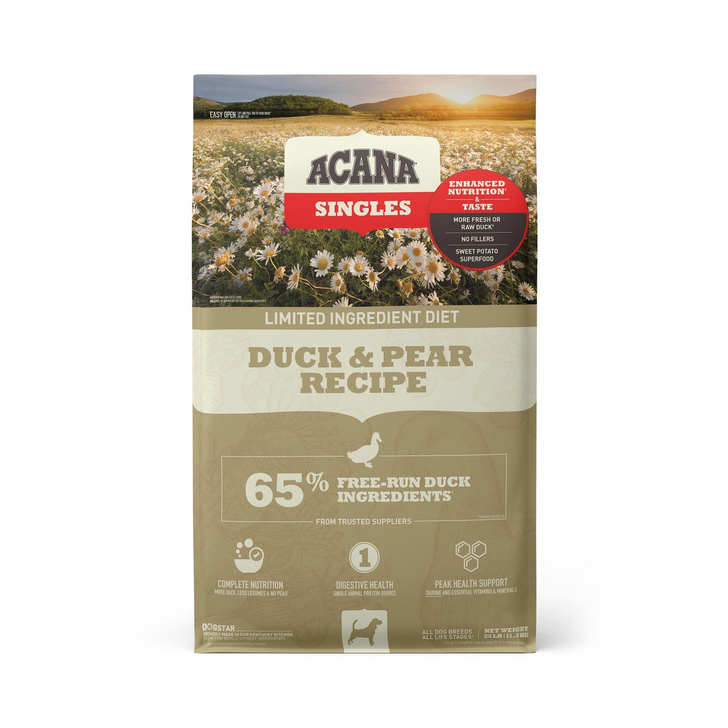 Acana Singles Duck & Pear Limited Ingredient High-Protein Dog Food 22.5lb