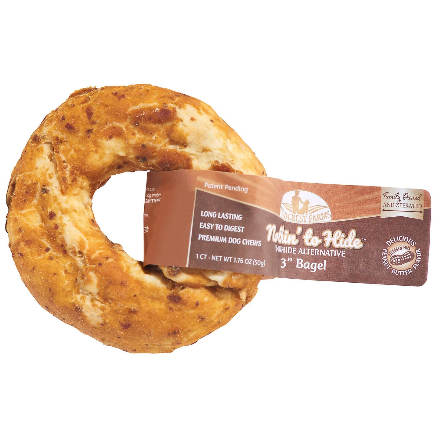 Fieldcrest Farms 171BX 3 in. Nothin to Hide Rawhide Alternative Bagels