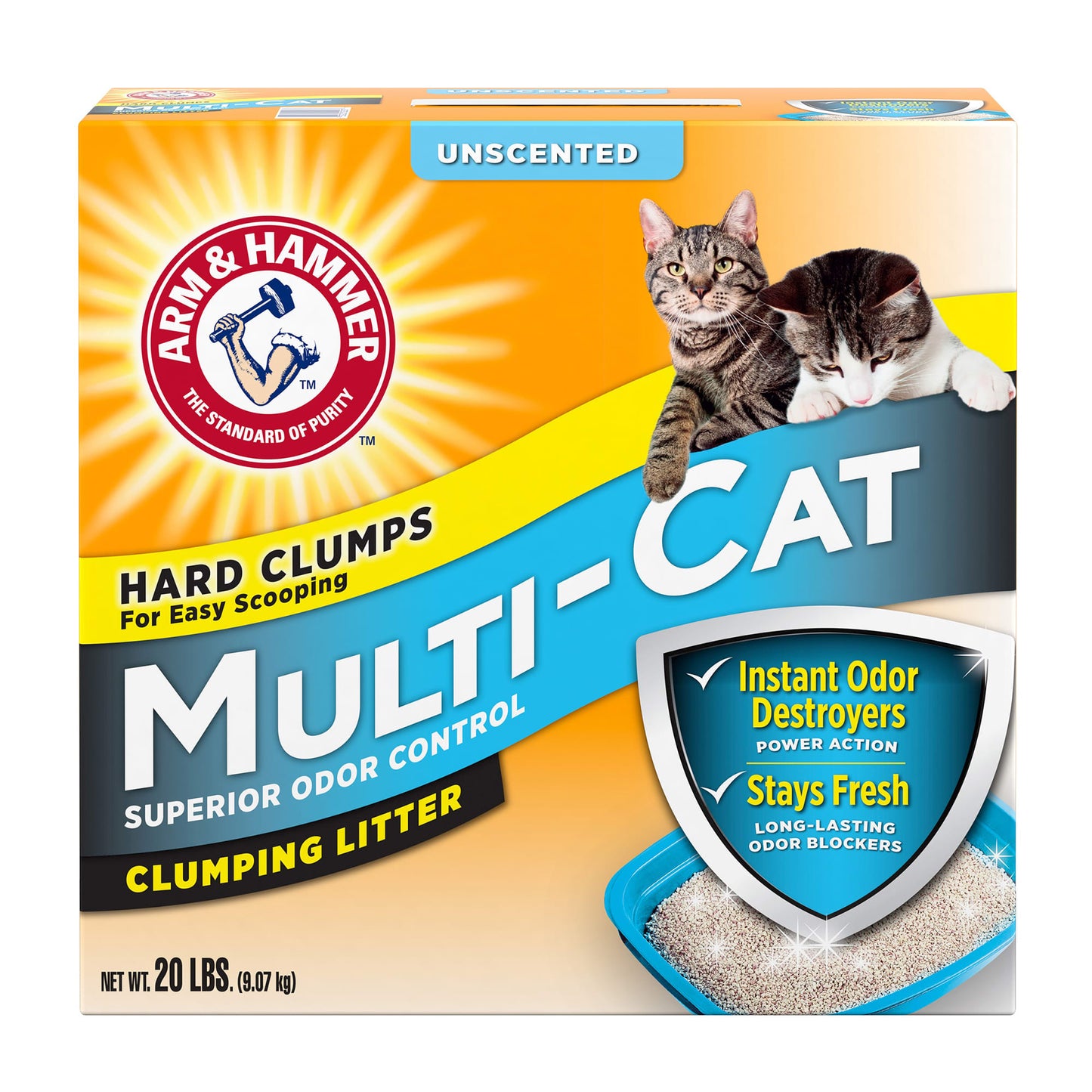 Arm & Hammer Multi-Cat Clumping Litter Unscented 20lb
