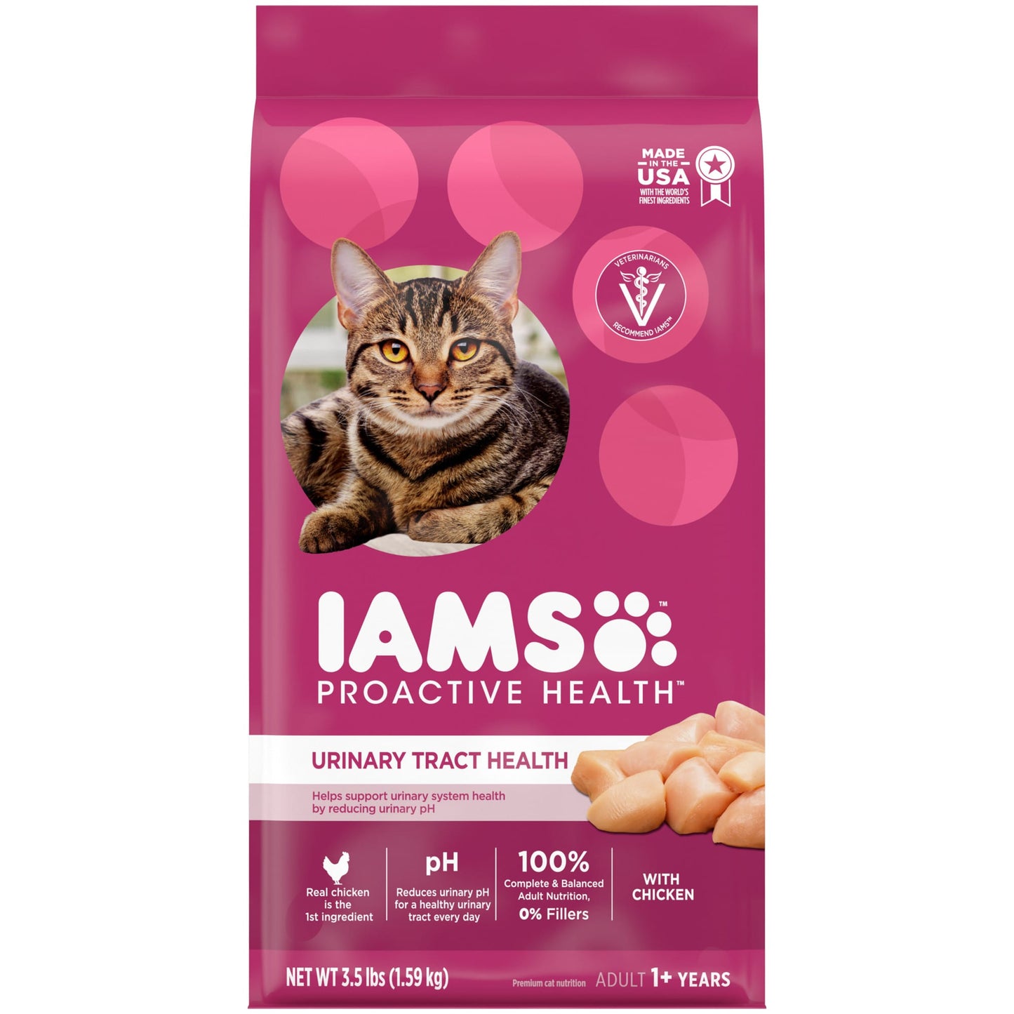 IAMS PROACTIVE HEALTH Adult Urinary Tract Health Dry Cat Food with Chicken 3.5 lb. Bag