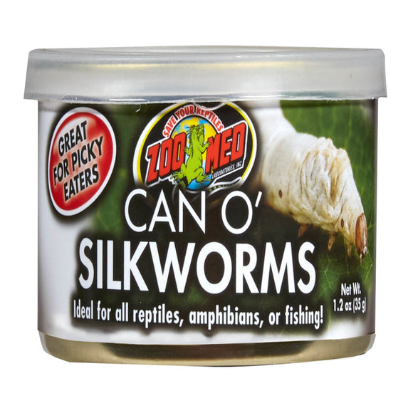 Zoo Med Laboratories Can O? Silkworms for All Reptiles  Amphibians & Fish 1.2 Oz