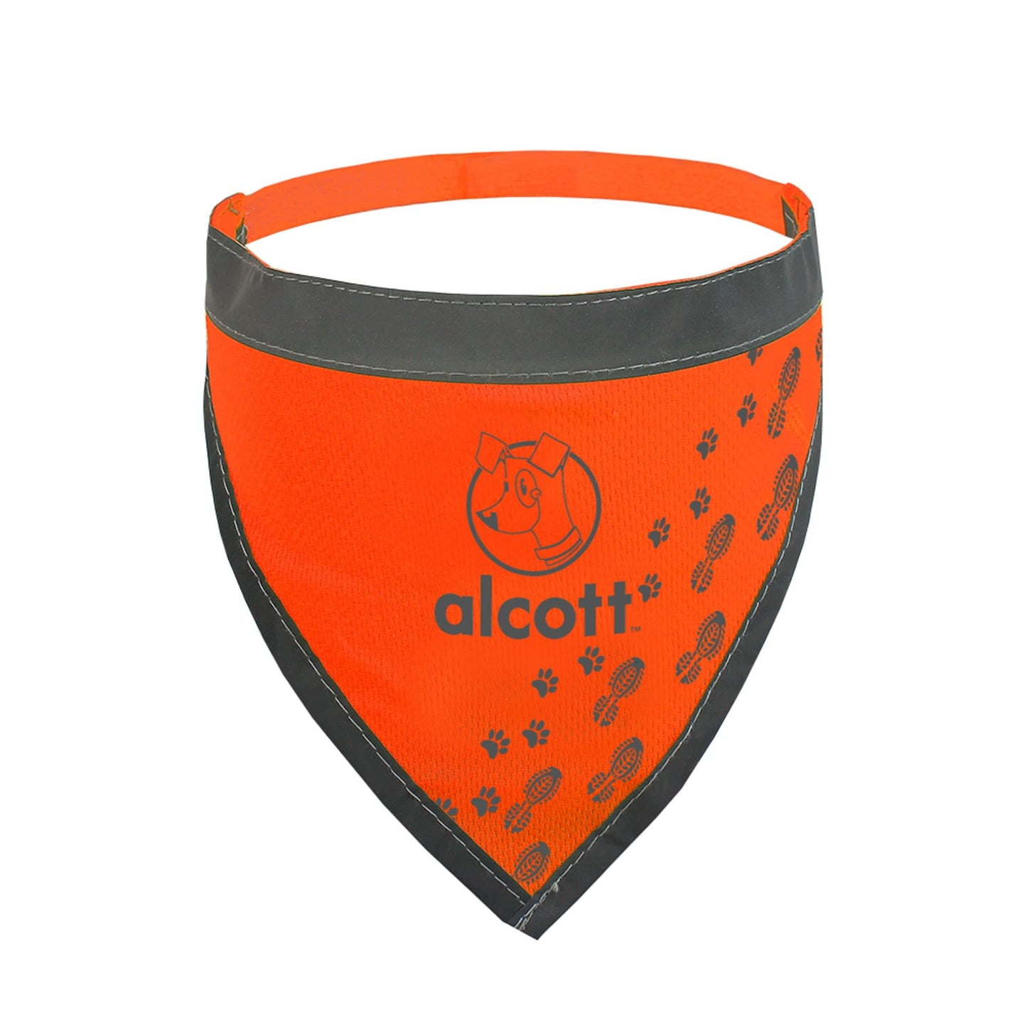 Alcott Essential Visibility Dog Bandana, Neon Orange, Medium