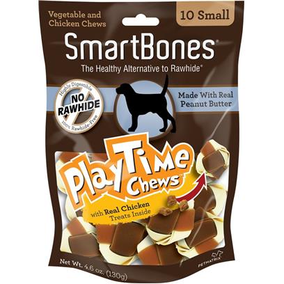 SmartBones PlayTime Chews Small Peanut Butter Dog Treats 10 Ct