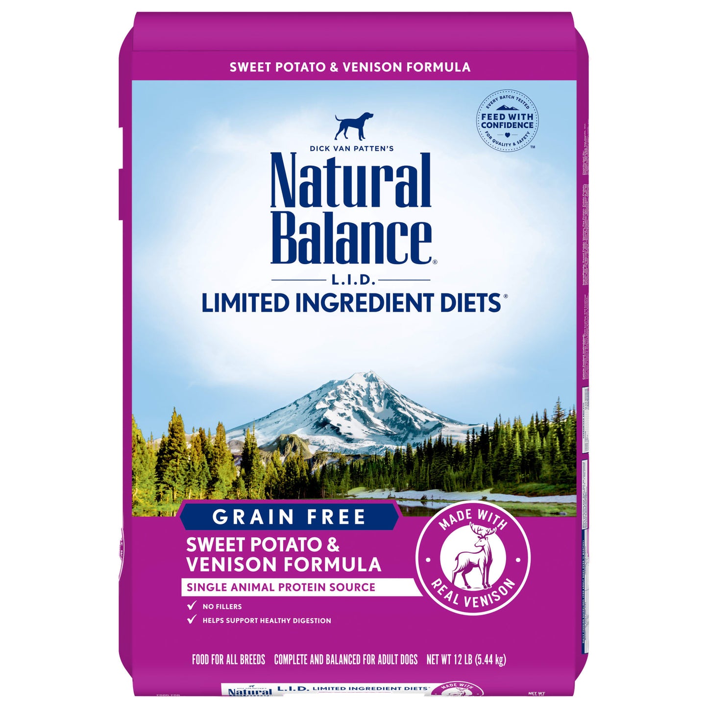 Natural Balance L.I.D. Limited Ingredient Diets Sweet Potato & Venison Formula Dry Dog Food, 12 lbs.