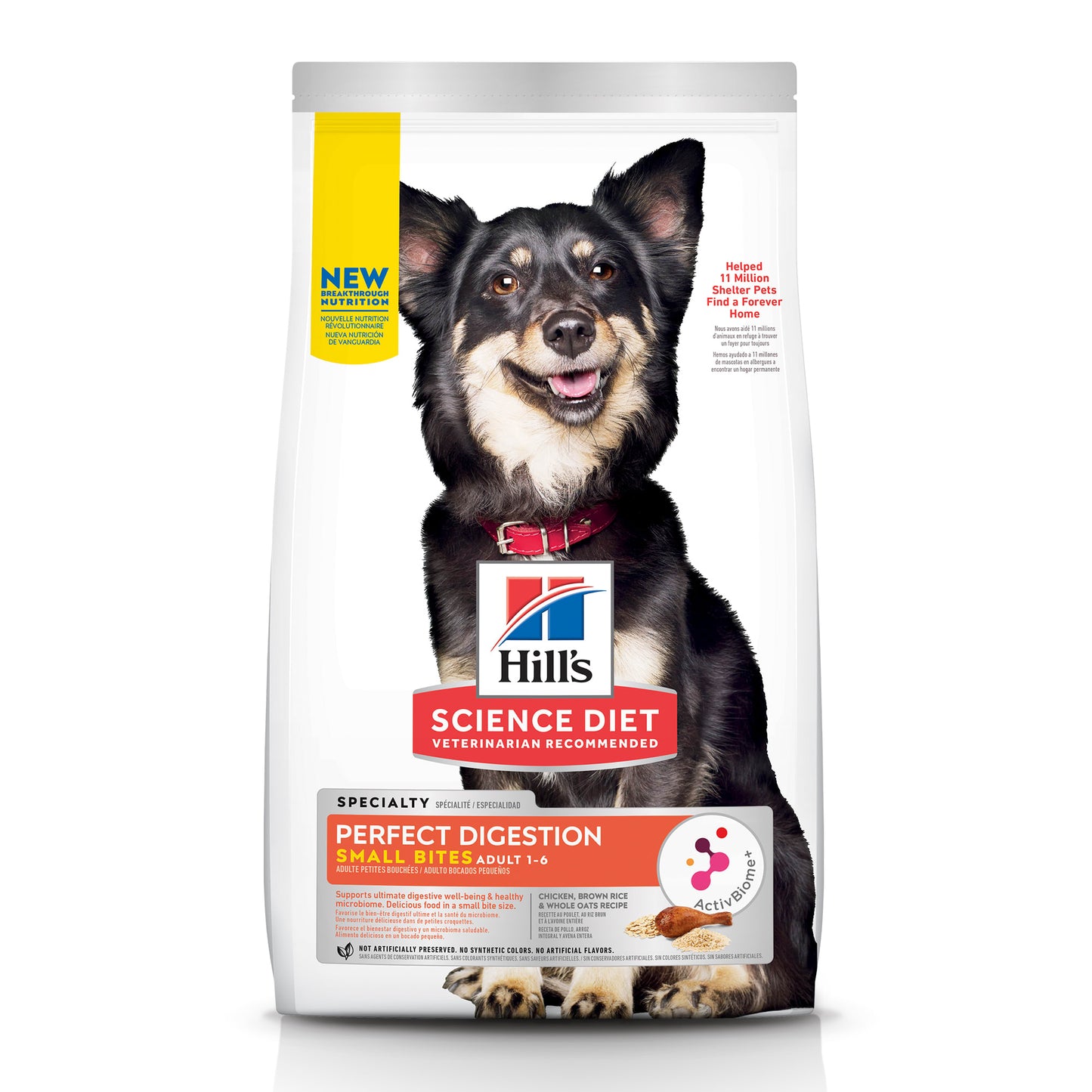 Hill's Science Diet Adult Perfect Digestion Small Bites Chicken Dry Dog Food, 3.5 lbs.