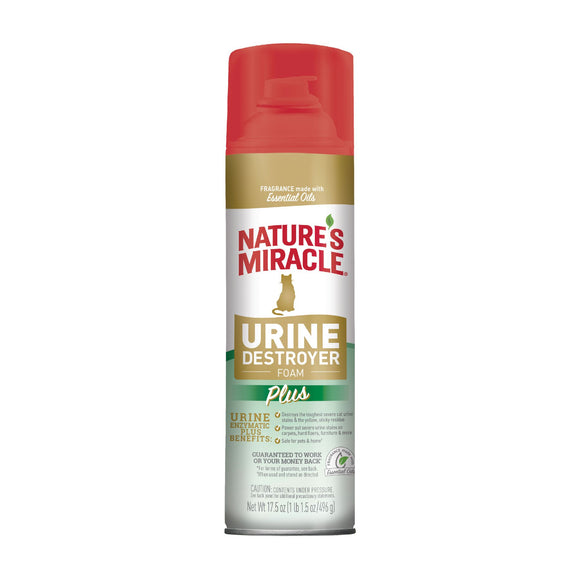 Nature's Miracle Urine Destroyer Foam Plus for Cats, 17.5 fl. oz., 17.5 FZ