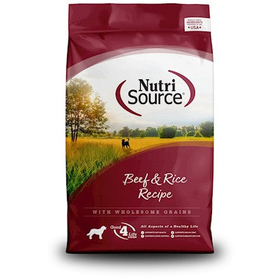 NutriSource Beef & Brown Rice Recipe Dry Dog Food 26lb