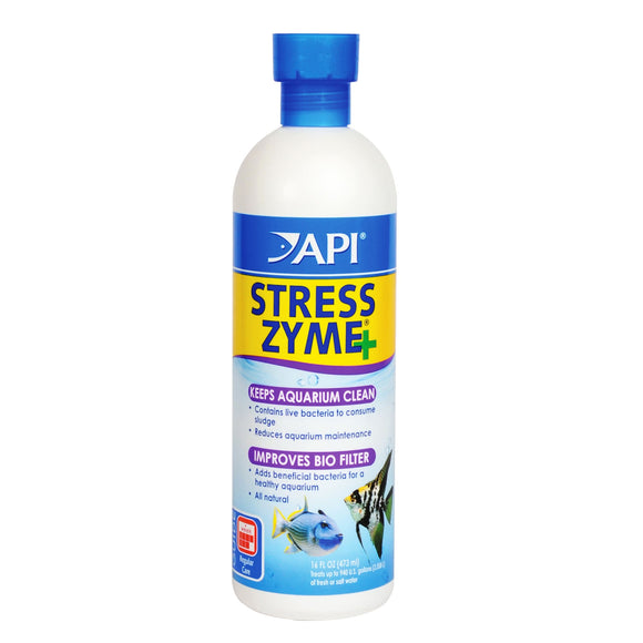 API Stress Zyme  Freshwater And Saltwater Aquarium Water Cleaning Solution  4 oz