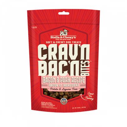 Stella & Chewy's Crav'n Bac'n Bites Bacon & Pork Recipe Dog Treats 8.25-oz