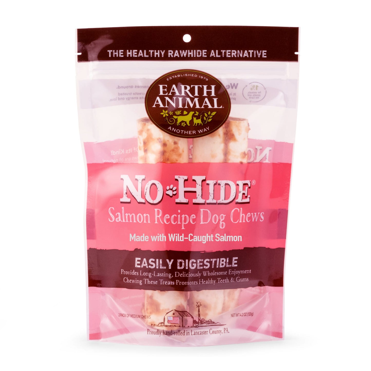 Earth Animal Wellness & Longevity No-Hide 7 Salmon Dog Chews