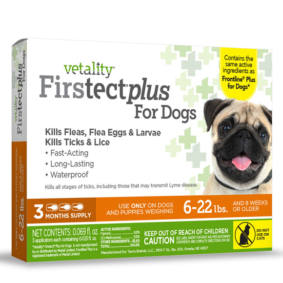 Vetality Firstect Plus For Dogs 6-22lb 3pk