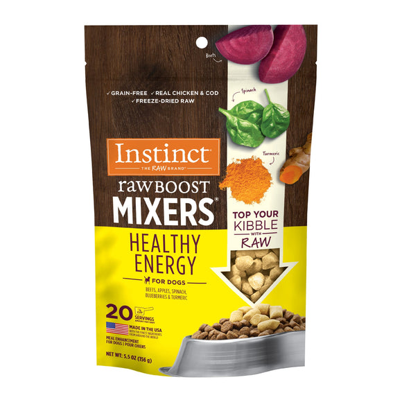 Instinct Freeze Dried Raw Boost Mixers Grain Free Healthy Energy Recipe All Natural Dog Food Topper, 5.5 oz.