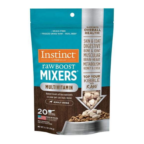 Instinct Freeze Dried Raw Boost Mixers Grain Free Multivitamin for Adult Dogs Food Topper, 5.5 oz.