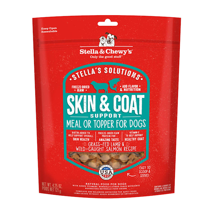 Stella & Chewy's Skin & Coat Boost Grass-Fed Lamb & Wild-Caught Salmon Dinner Morsels Dry Dog Food, 4.25 oz.