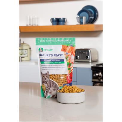 Dr. Marty Nature's Feast Essential Wellness Beef, Salmon and Poultry Freeze Dried Raw Cat Food 12oz
