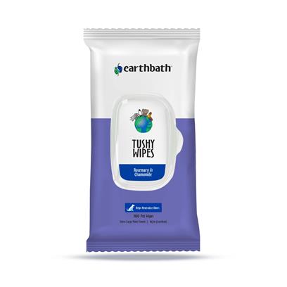 Earthbath Rosemary & Chamomile Odor-Eating Enzymes & Baking Soda Plant-Based Pet Wipes - 30 Count