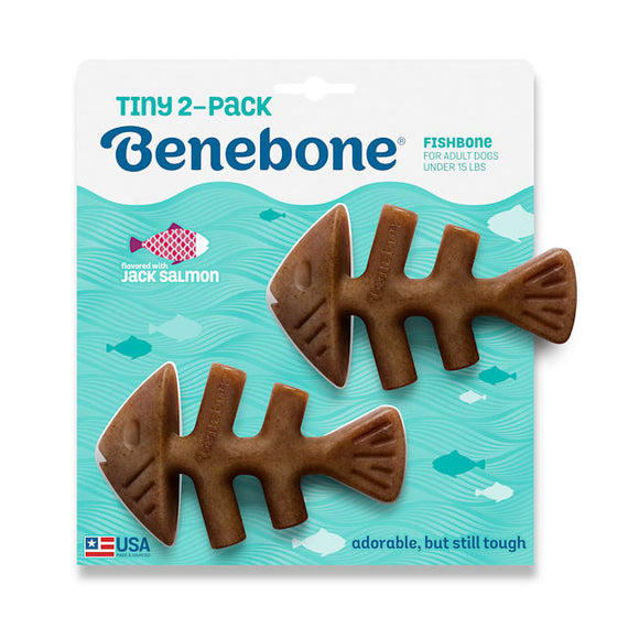 Benebone Tiny Fishbone Dog Chew, Tiny, Pack of 2