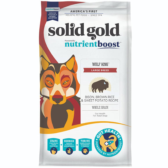 Solid Gold Nutrientboost Wolf King Bison Dry Dog Food, 22 lbs.