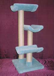 Aruba Cat Furniture #7 51in Three Tier Curved Top with Sissal Scratcher