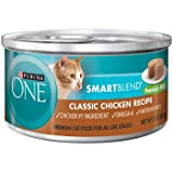 Purina ONE Natural High Protein Grain Free Wet Cat Food Pate Chicken Recipe 3 oz. Pull-Top Can