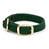 Hot Pink:Adjustable double-braid dog collarWaterproof and durable webbingFeatures all brass hardware buckle and "D" ringMatches Mendota snap leashes perfectlyChoose 1" wide or 9/16" wide for small breed and puppies"