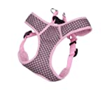 Coastal Pet Products Comfort Soft Sport Wrap 06385 GYPXXS 3/8 Inch Nylon Adjustable Dog Harness, 2XS, 14 - 16 Inch Girth, Grey with Pink