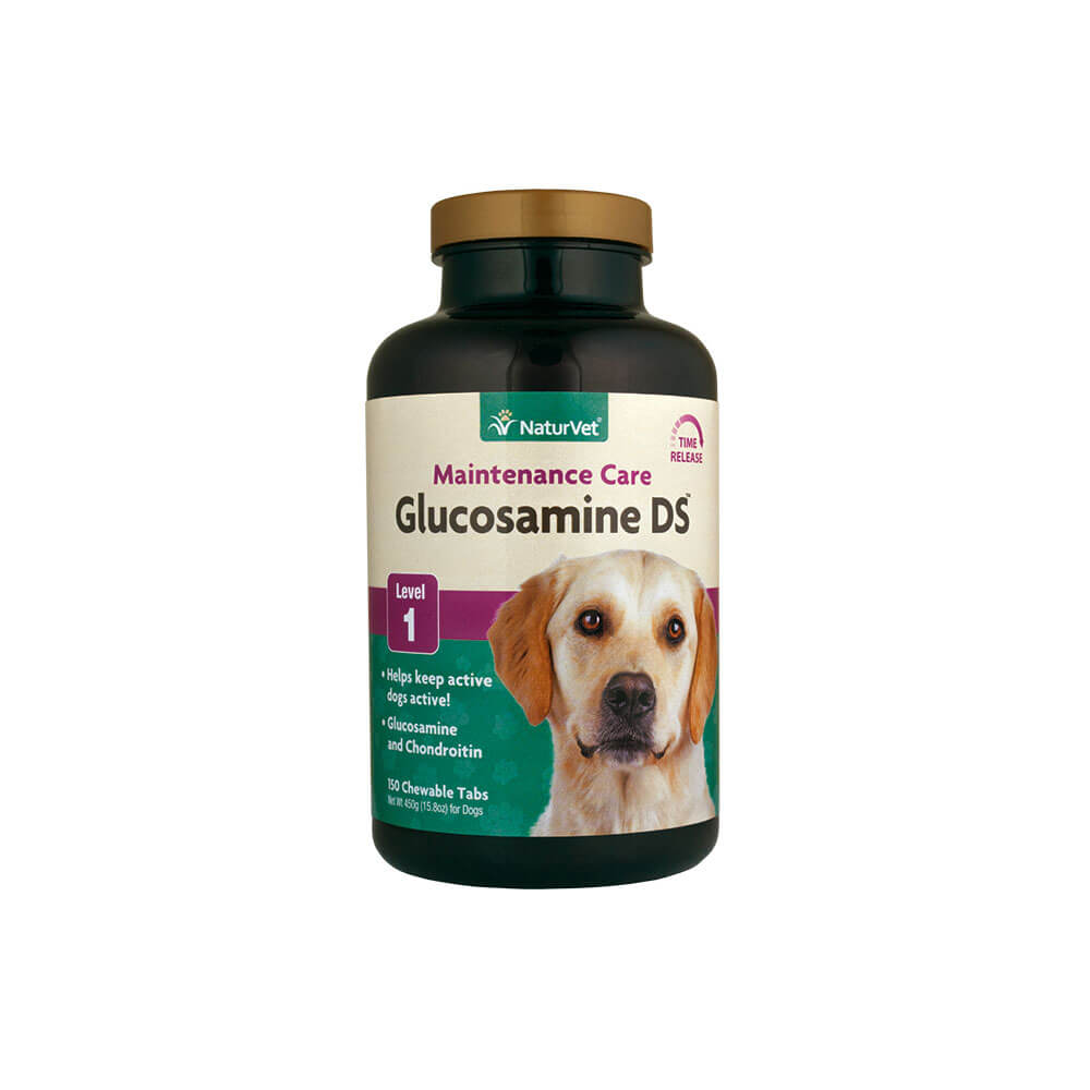 NaturVet Glucosamine-DS Level 1 for Dogs & Cats 150 Chewable Tablets