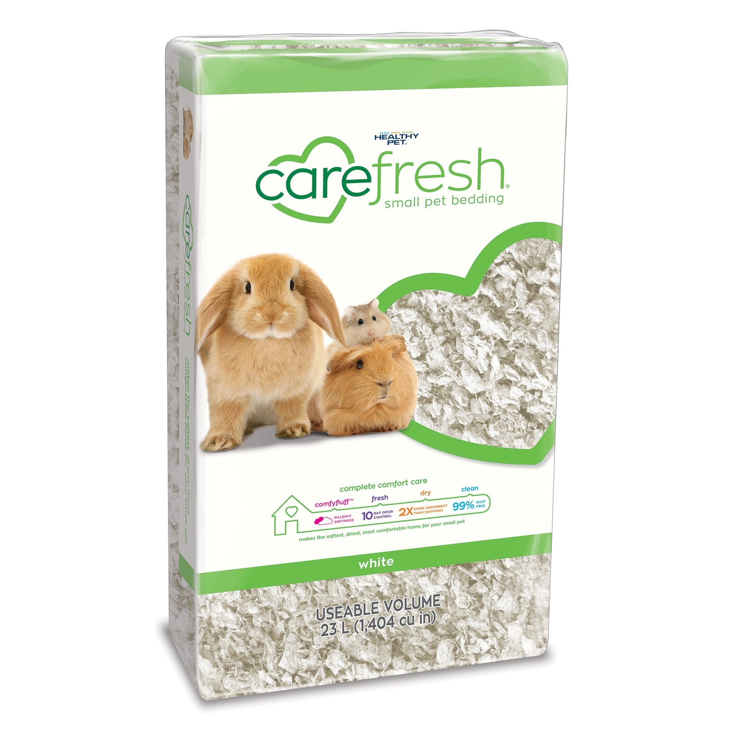 CareFRESH Natural Soft Paper Fiber Small Pet Bedding White 23L