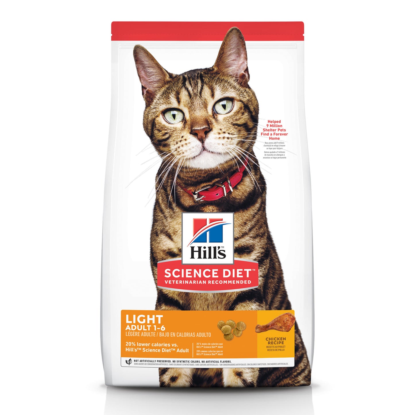 Hill's Science Diet Adult Light Chicken Recipe Dry Cat Food, 4 lb bag