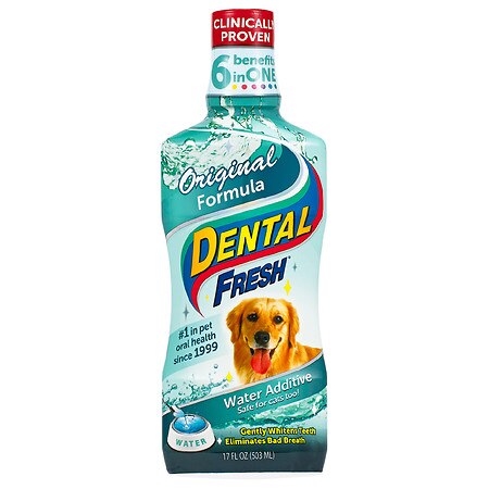 Synergy Labs Dental Fresh Water Additive for Dogs Original Formula  17oz