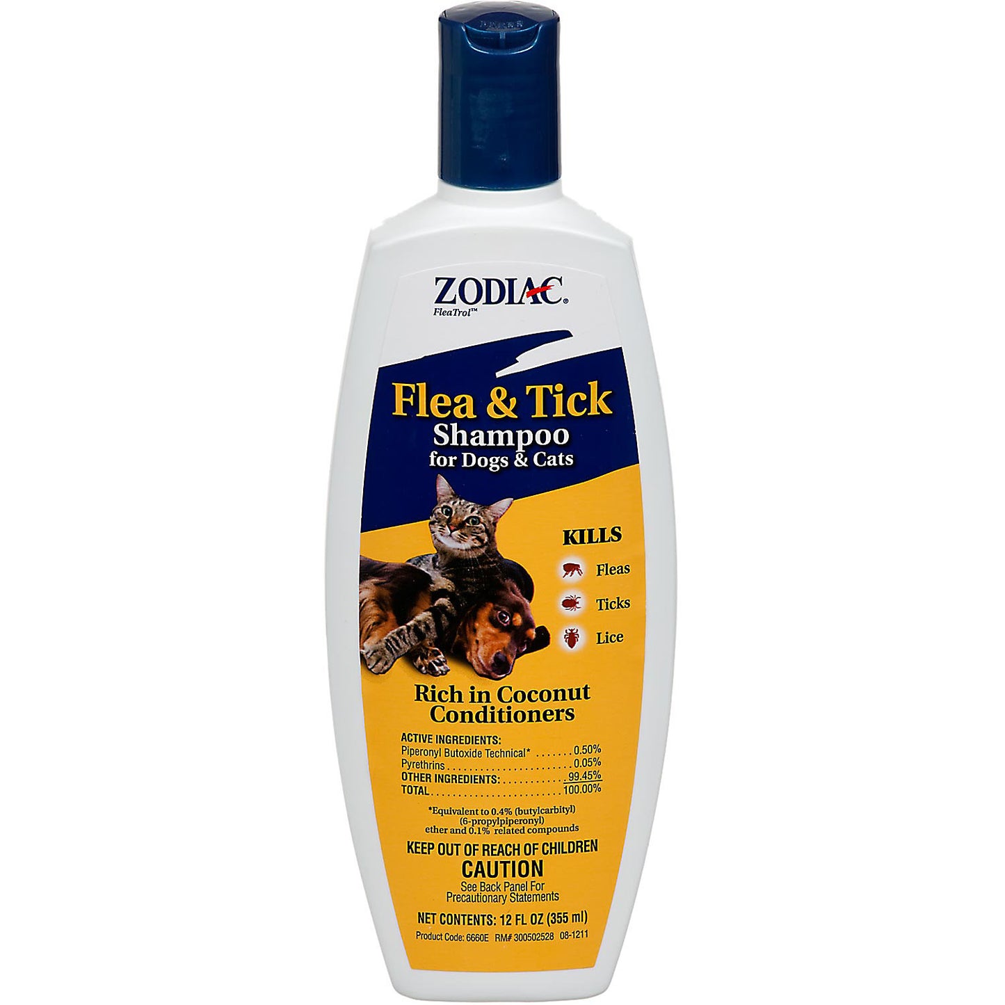 Zodiac Flea & Tick Shampoo for Dogs and Cats 12oz
