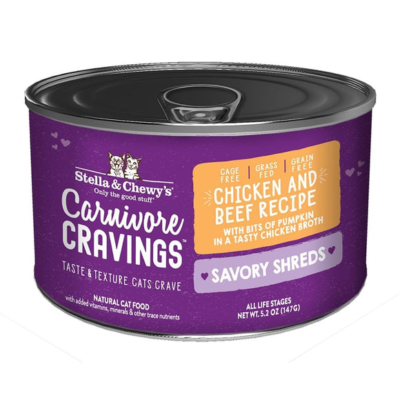 Stella and Chewy's Wet Cat food Shreds 2.8oz Chicken and Beef