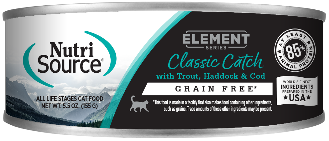 Nutrisource Element Grain Free 5.5oz Cat Food Classic Catch