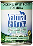 Natural Balance L.I.D. Limited Ingredient Diets Canned Wet Dog Food, Grain Free, Chicken and Sweet Potato Formula, 13-Ounce