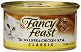 Fancy Feast Grain Free Pate Wet Cat Food Tender Liver & Chicken Feast 3 oz. Can
