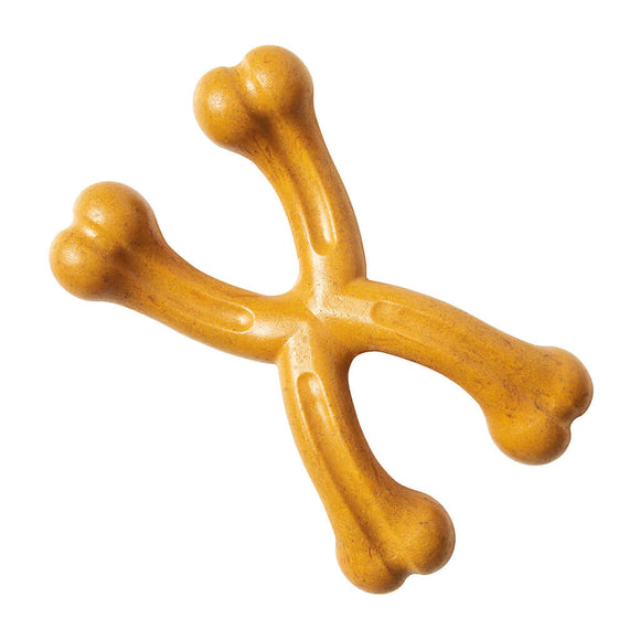 SPOT Ethical Pet Bambone Peanut Butter 7in Double Wishbone