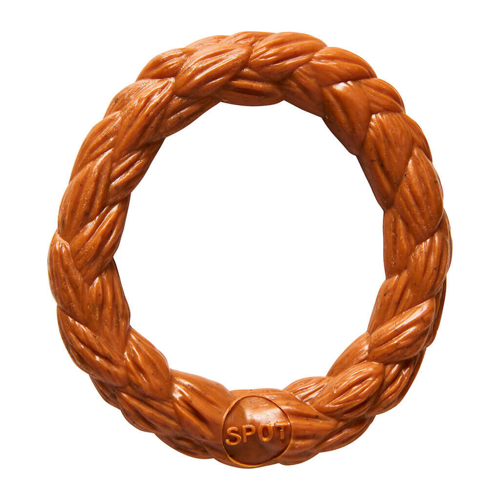 Spot Ethical Pet Dog Chew Bambone Hickory Braided Ring 5in