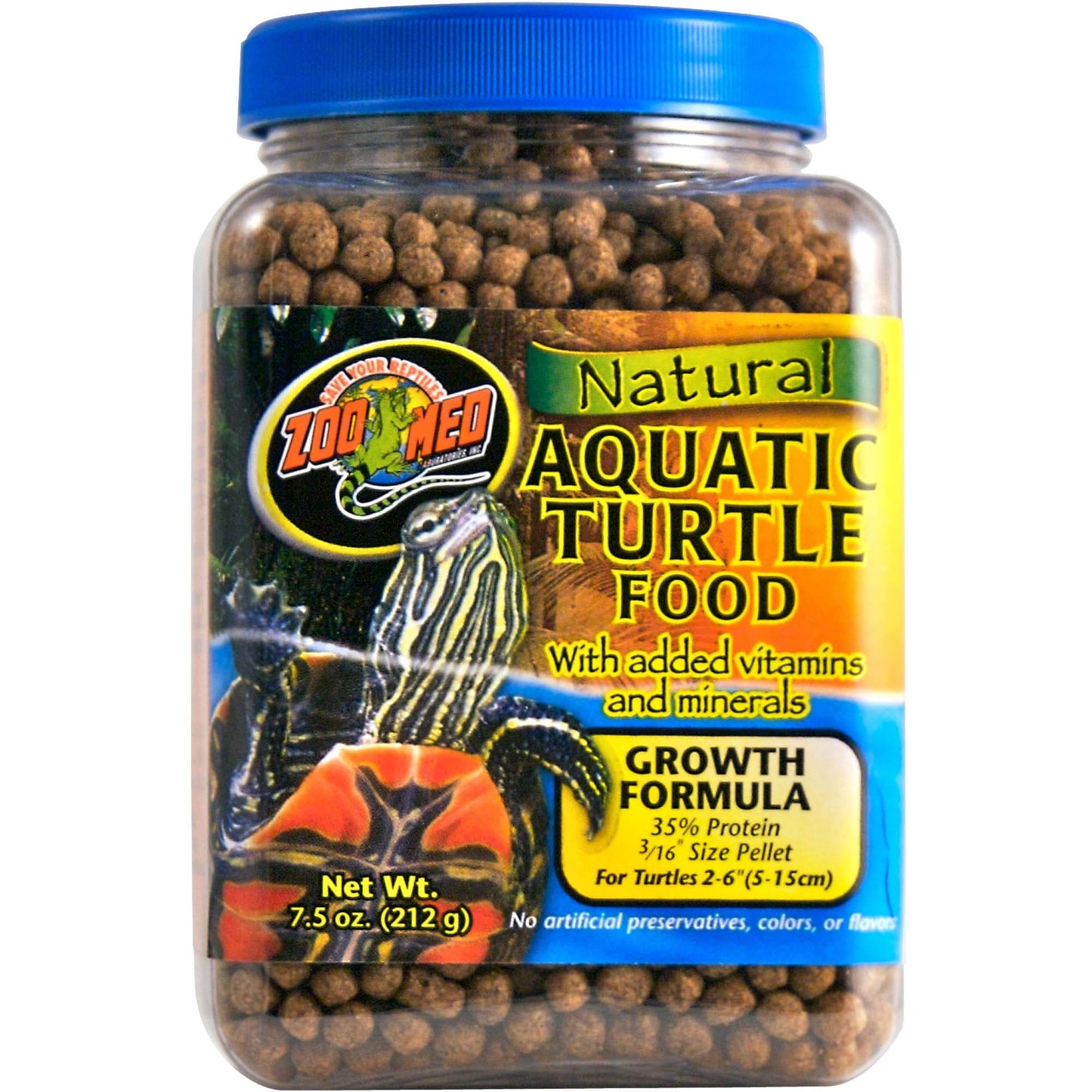 Zoo Med Growth Formula Aquatic Turtle Food 13 Oz