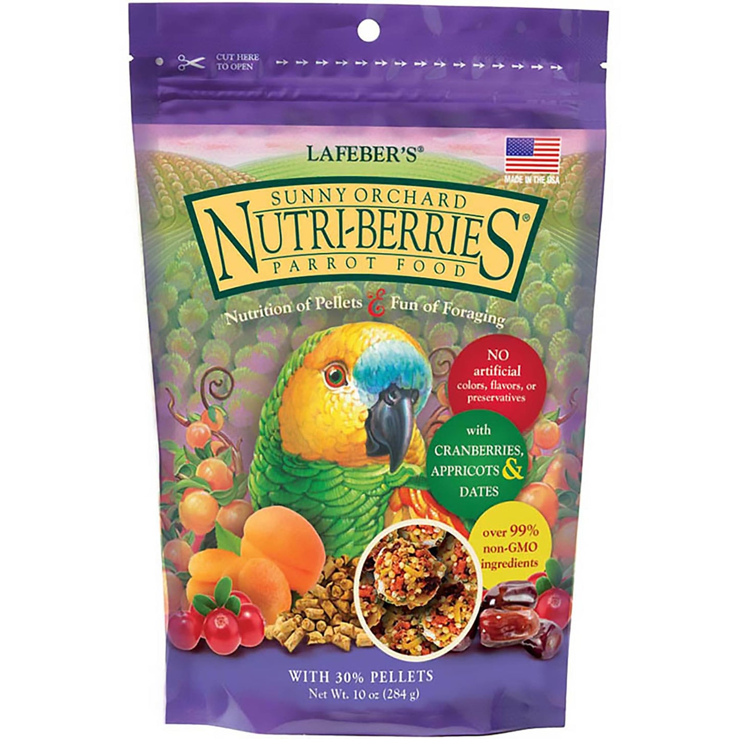 Lafeber Nutri-Berries Sunny Orchard Parrot Bird Food 10 Oz
