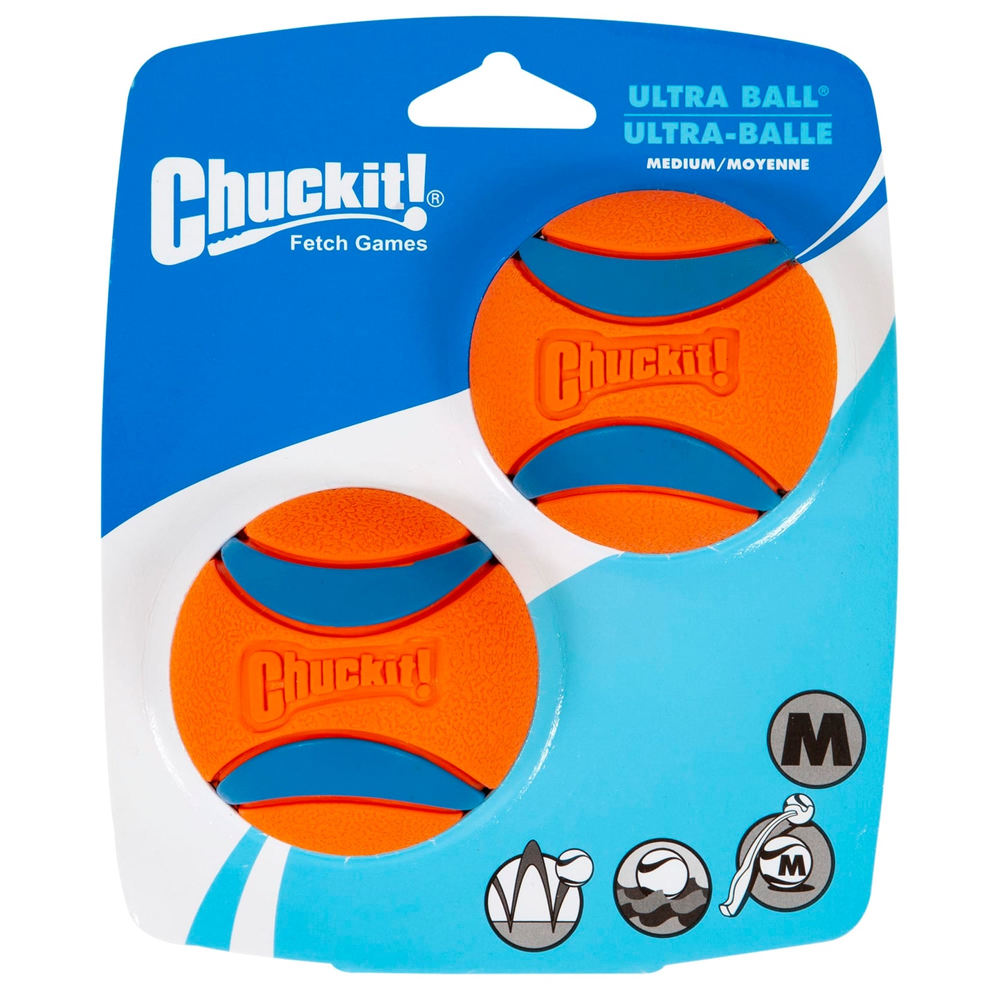 Chuckit! Ultra Ball Durable Dog Toys Medium 2-Pack
