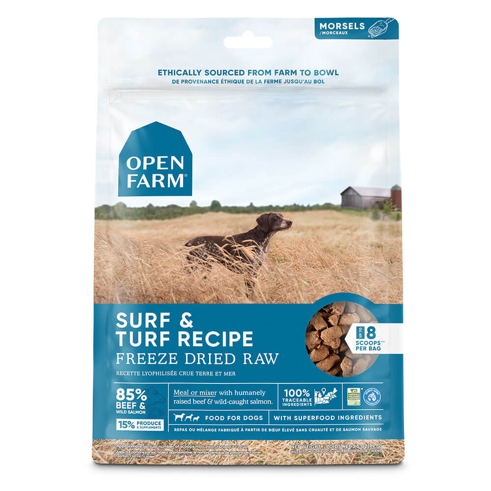 Open Farm Freeze Dried Raw Surf & Turf Dog Food 3.5oz