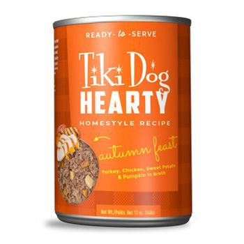 Tiki Dog 12.5oz Dog Food Can Hearty Turkey