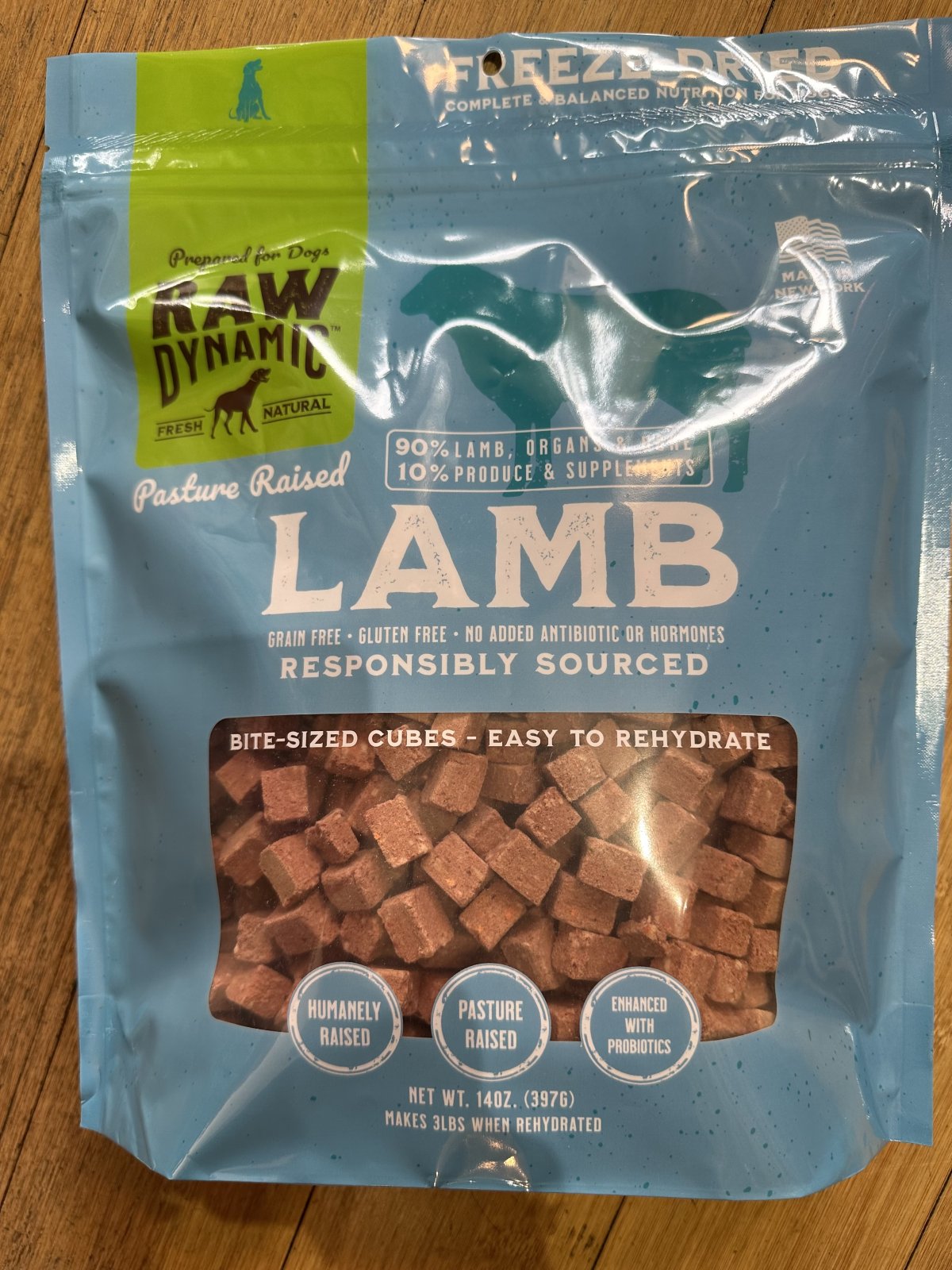 Raw Dynamic Freeze-Dried Raw Dog Food 14oz - Lamb