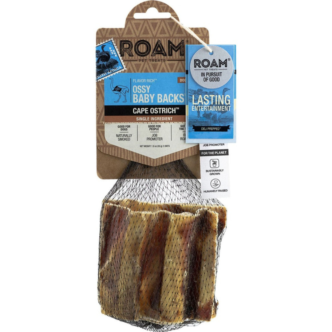 Roam Ostrich Baby Back Ribs Dog Treat