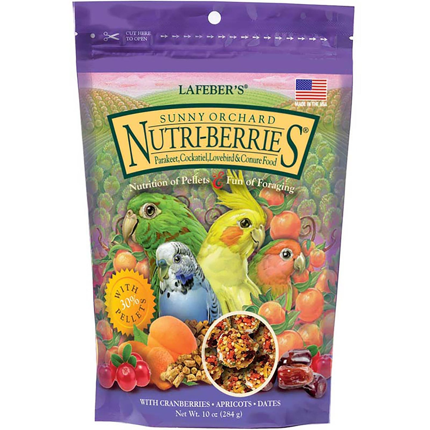 Lafeber s® Sunny Orchard Nutri-Berries Parakeet & Cockatiel Food 10-Oz