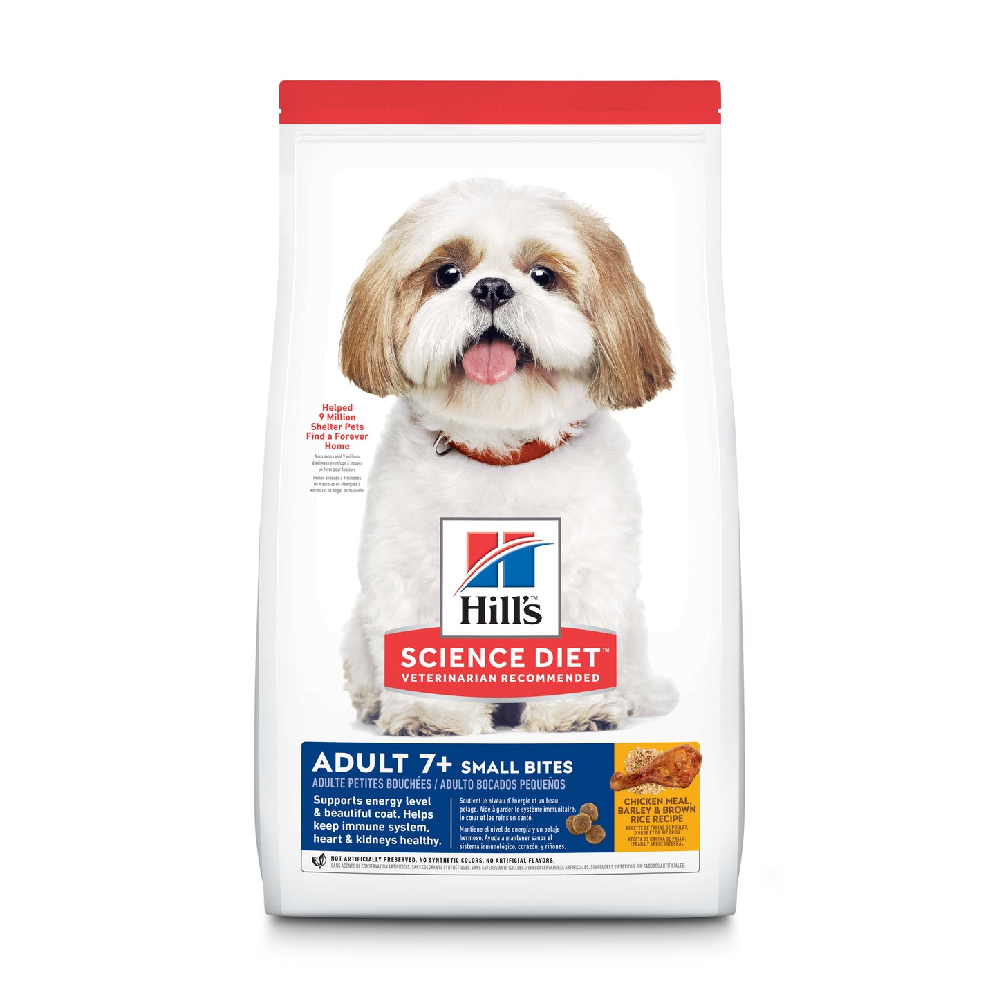 Hill's Science Diet Senior 7+ Small Bites Chicken Meal, Barley & Brown Rice Recipe Dry Dog Food, 5 lb bag