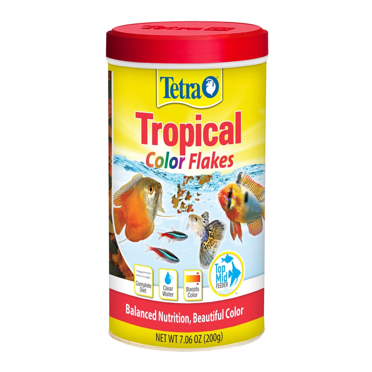 Tetra Tropical Color Flakes 7.06 Ounces Clear Water Advanced formula