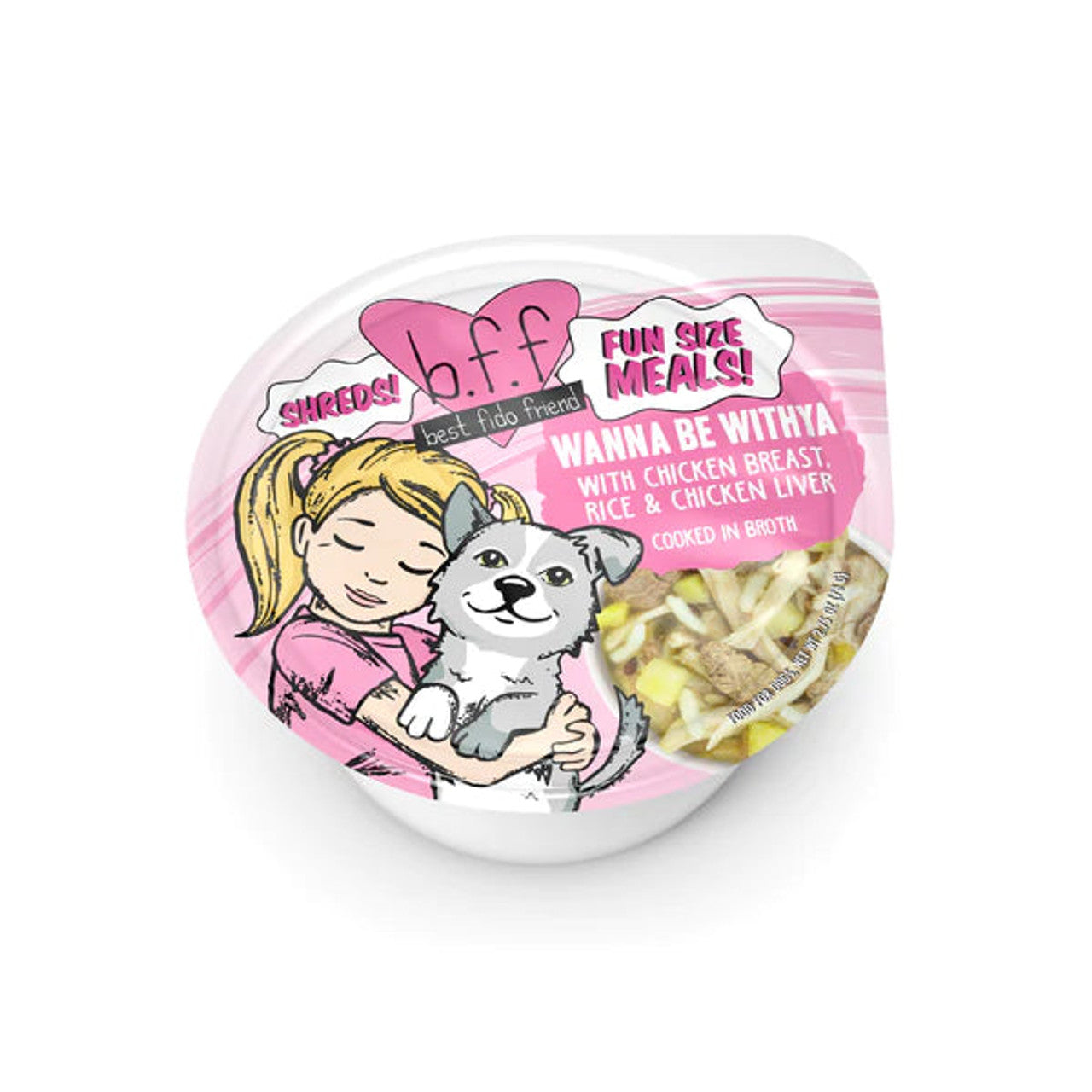 BFF Dog Wanna Be Withya Chicken Rice & Chicken Liver Cup 2.7Oz