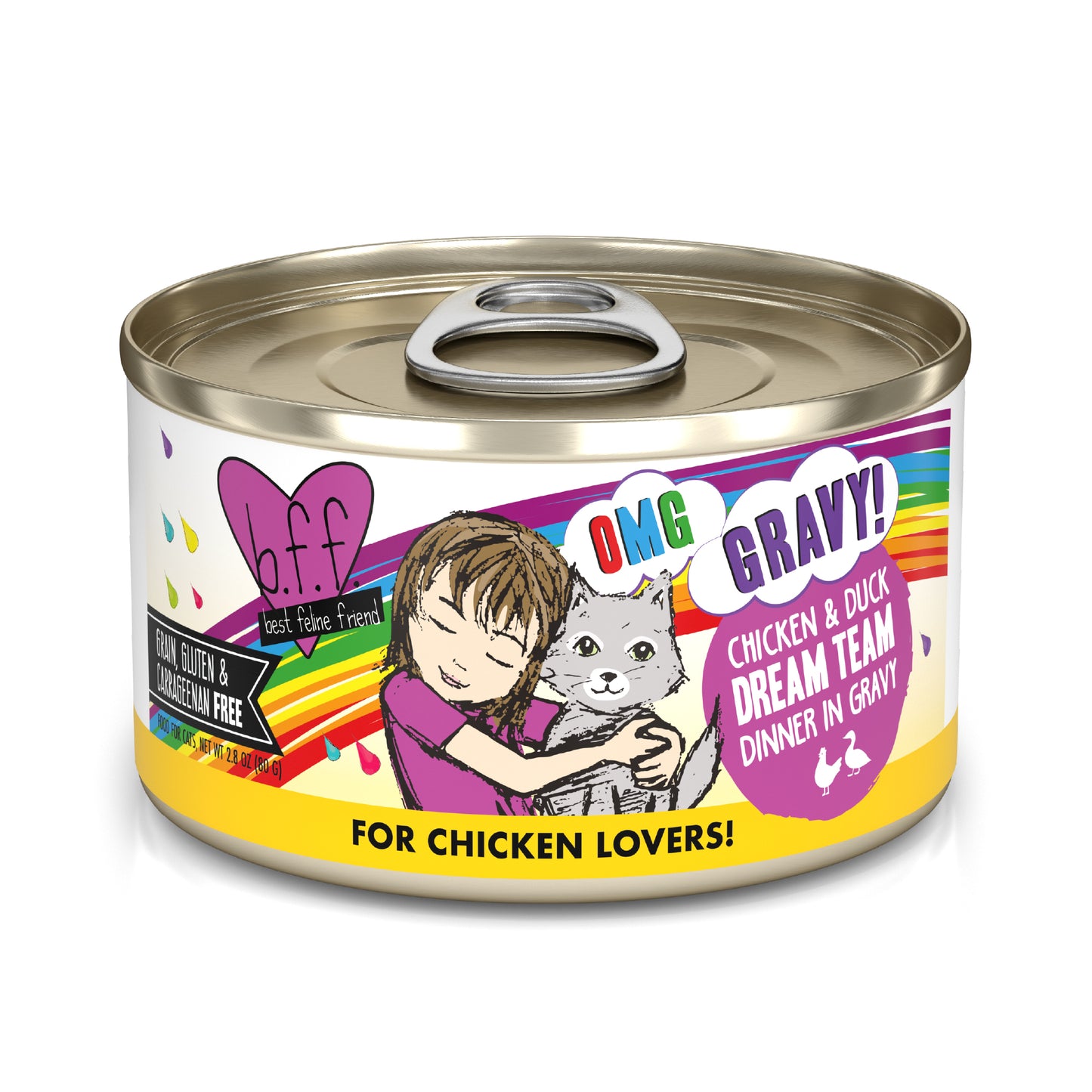Weruva B.F.F. Oh My Gravy 2.8oz Canned Cat food Dream Team